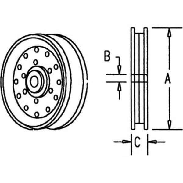 Aftermarket 312446490 New Idler Pulley Made for Mpl Moline Tractor Models 8560 8570 8590 + COR30-0009 - main
